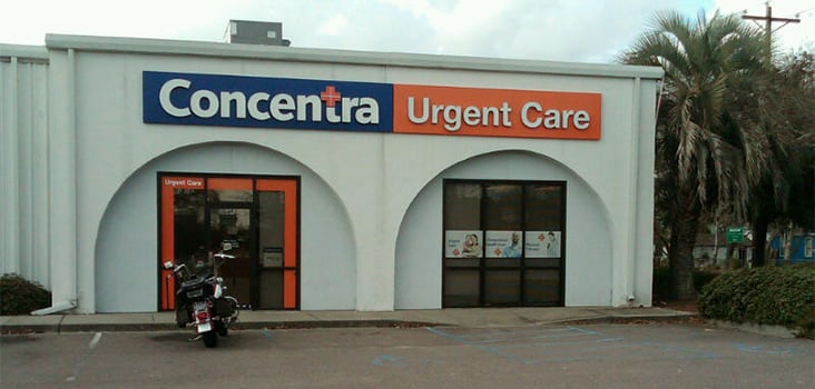 Concentra Dorchester Road urgent care center in Charleston, South Carolina.