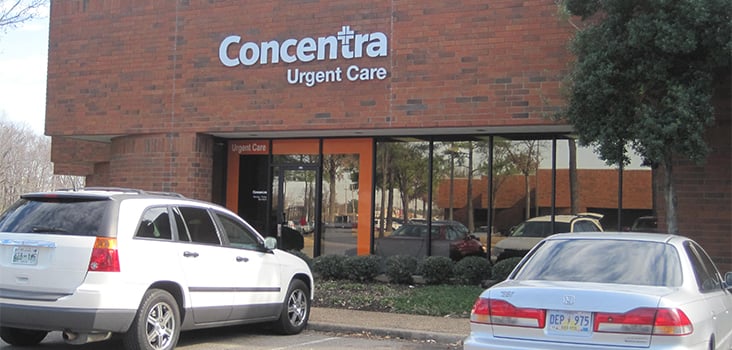 Concentra South Mendenhall Road urgent care center in Memphis, Tennessee.