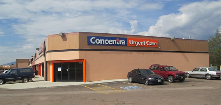 Concentra South Academy urgent care center in Colorado Springs, Colorado.