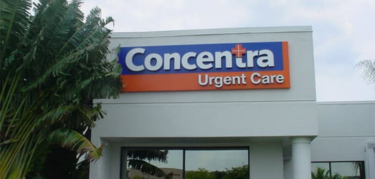 Concentra West Palm Beach urgent care center in West Palm Beach, Florida.