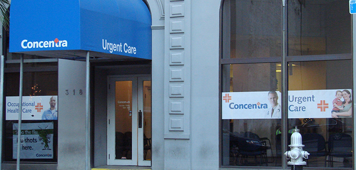 Concentra Downtown New Orleans urgent care center in New Orleans, Louisiana.