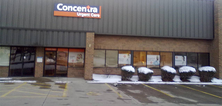 Concentra Downtown Akron urgent care center in Akron, Ohio.