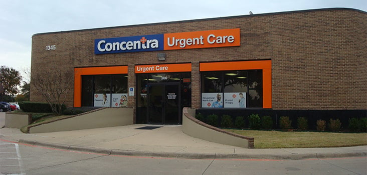 Concentra Carrollton urgent care center in Carrollton, Texas.