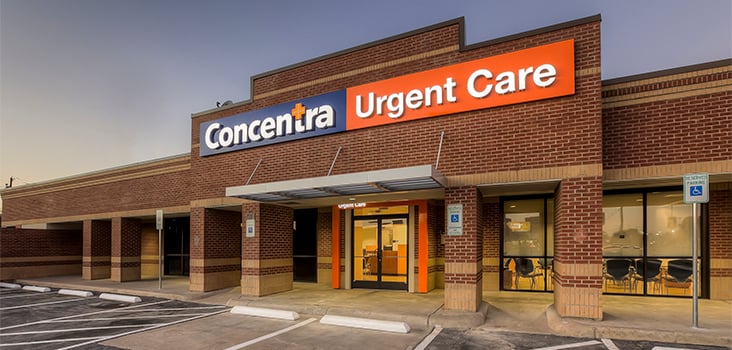 Concentra Upper Greenville urgent care center in Dallas, Texas.