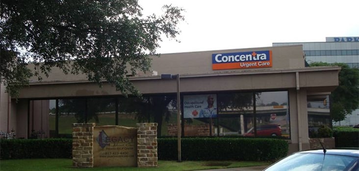 Concentra Ft. Worth Forest Park urgent care center in Fort Worth, Texas.