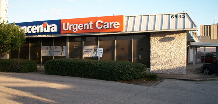 Concentra Houston Hillcroft urgent care center in Houston, Texas.