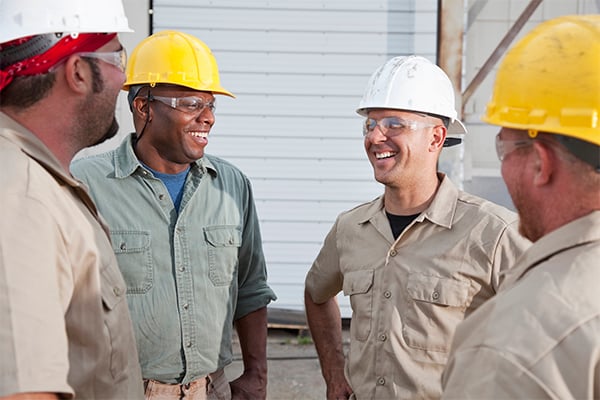 Benefits For Employees Team in Hard Hats
