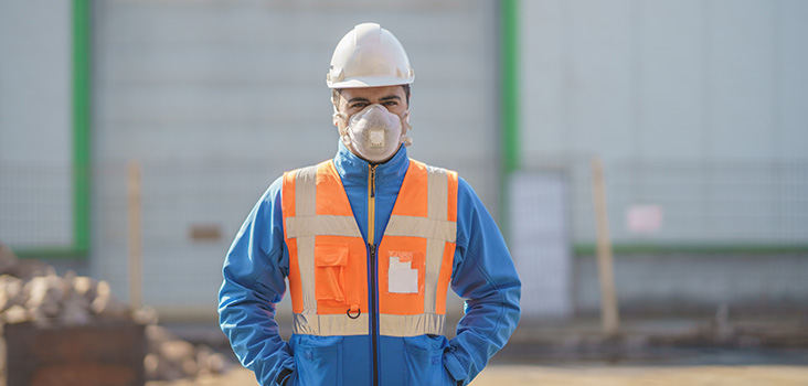 Man with safety gear